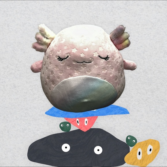 CRESSIDA 14โ GLOW IN THE DARK AXOLOTL HTF SQUISHMALLOW NWT - Picture 1 of 10